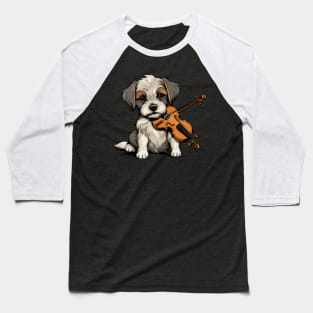 Dog playing violin Baseball T-Shirt